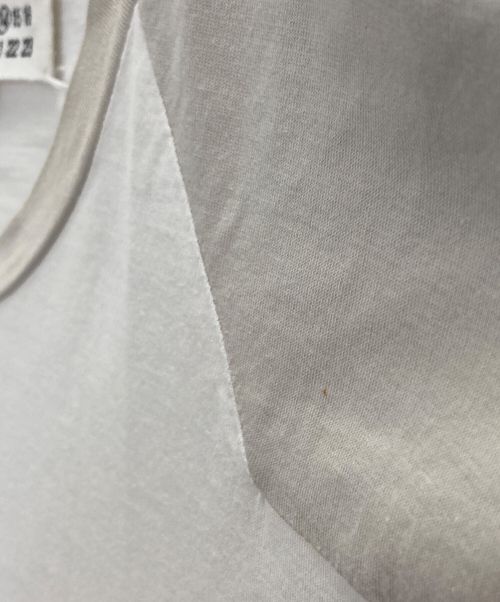 Maison Margiela（メゾンマルジェラ）Maison Margiela (メゾンマルジェラ) 切替Tシャツ ホワイト×ベージュ サイズ:48の古着・服飾アイテム