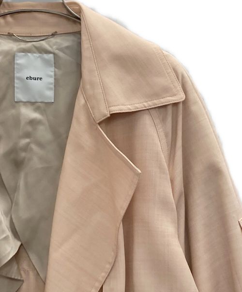 ebure（エブール）ebure (エブール) マナードツイルフレアトレンチコート ピンク サイズ:36の古着・服飾アイテム