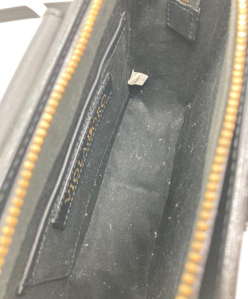 VIOLAd'ORO（ヴィオラドーロ）VIOLAd'ORO (ヴィオラドーロ) ショルダーバッグ ブラック×ブラウンの古着・服飾アイテム