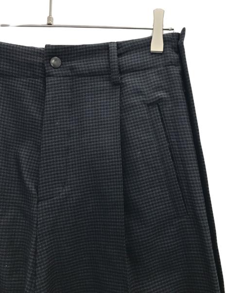 beautiful people（ビューティフルピープル）beautiful people (ビューティフルピープル) double-end gingham cloth track pants ブラック サイズ:40の古着・服飾アイテム