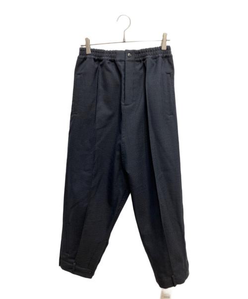 beautiful people（ビューティフルピープル）beautiful people (ビューティフルピープル) double-end gingham cloth track pants ブラック サイズ:40の古着・服飾アイテム