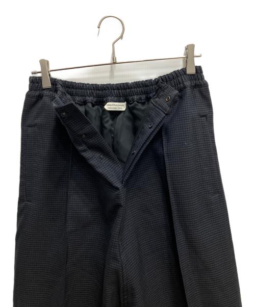 beautiful people（ビューティフルピープル）beautiful people (ビューティフルピープル) double-end gingham cloth track pants ブラック サイズ:40の古着・服飾アイテム