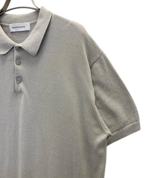 MOON CASTLE（ムーンキャッスル）MOON CASTLE (ムーンキャッスル) ニットポロシャツ グレー サイズ:XLの古着・服飾アイテム