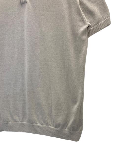MOON CASTLE（ムーンキャッスル）MOON CASTLE (ムーンキャッスル) ニットポロシャツ グレー サイズ:XLの古着・服飾アイテム