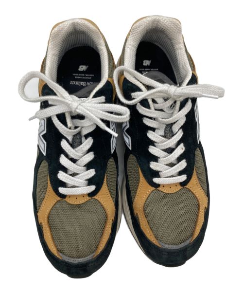 NEW BALANCE（ニューバランス）NEW BALANCE (ニューバランス) ローカットスニーカー ブラウン×グリーン サイズ:28の古着・服飾アイテム