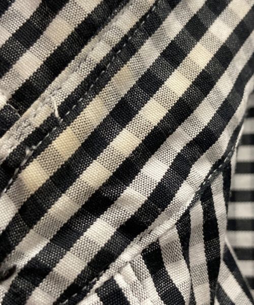 ticca（ティッカ）ticca (ティッカ) スクエアビッグシャツ ホワイト×ブラック サイズ:freeの古着・服飾アイテム
