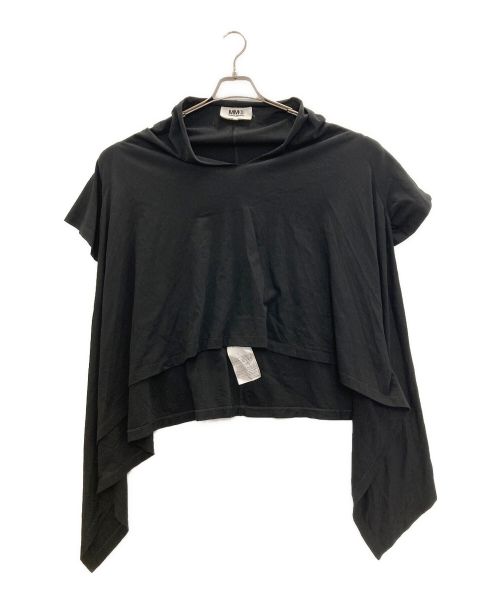 MM6 Maison Margiela（エムエムシックスメゾンマルジェラ）MM6 Maison Margiela (エムエムシックス メゾンマルジェラ) 変形カットソー ブラック サイズ:Sの古着・服飾アイテム
