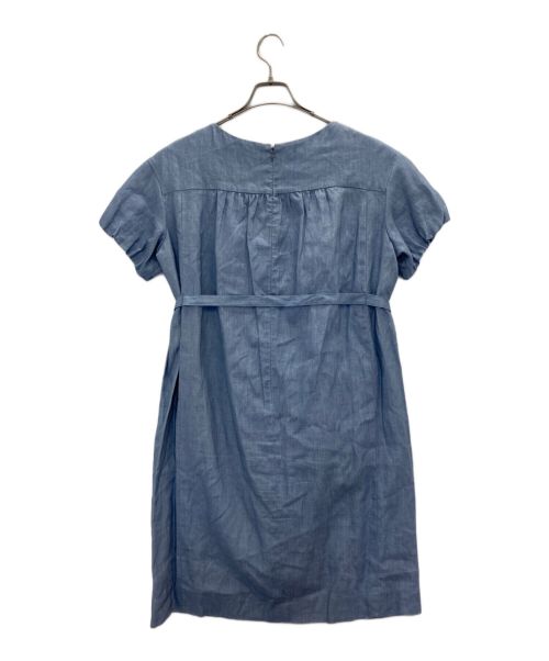 MACKINTOSH PHILOSOPHY（マッキントッシュ フィロソフィー）MACKINTOSH PHILOSOPHY (マッキントッシュフィロソフィー) リネンワンピース ブルー サイズ:38の古着・服飾アイテム