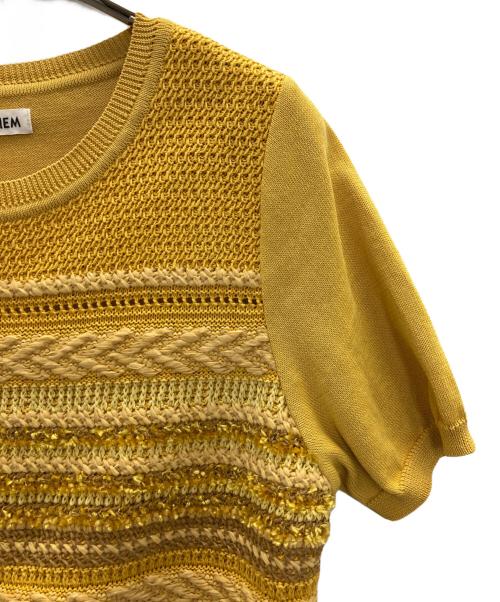 Coohem（コーヘン）Coohem (コーヘン) 半袖ニット イエロー サイズ:Sの古着・服飾アイテム