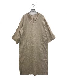 ORCIVAL（オーシバル）の古着「リネンカフタンワンピース」｜ベージュ