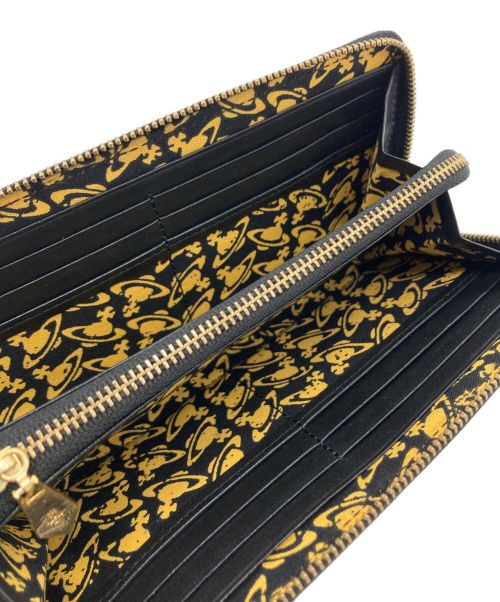 Vivienne Westwood（ヴィヴィアンウエストウッド）Vivienne Westwood (ヴィヴィアンウエストウッド) ラウンドジップウォレット ブラックの古着・服飾アイテム