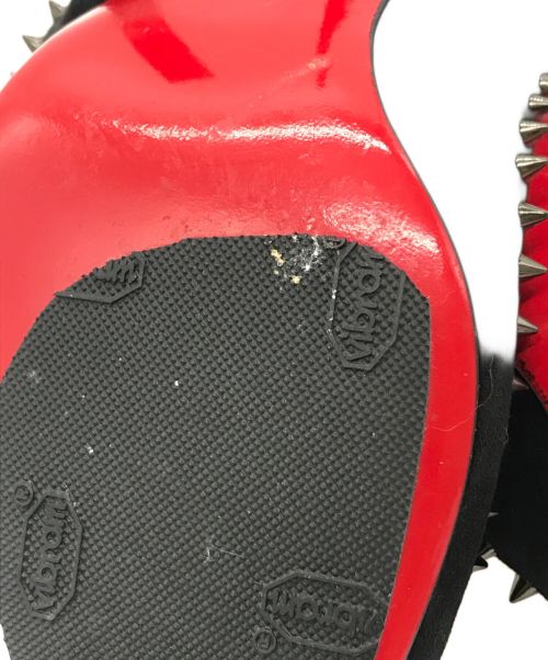 Christian Louboutin（クリスチャン・ルブタン）Christian Louboutin (クリスチャン・ルブタン) スタッズスウェードパンプス ブラック サイズ:36の古着・服飾アイテム