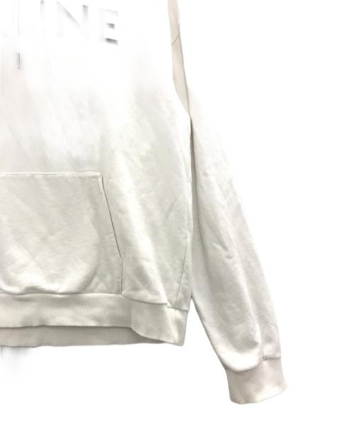 CELINE（セリーヌ）CELINE (セリーヌ) ルーズ フーディー ホワイト サイズ:XLの古着・服飾アイテム