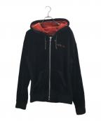 AVIREXアヴィレックス）の古着「ベロアパーカー」｜ネイビー