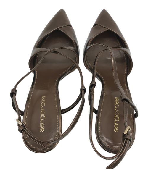 sergio rossi（セルジオロッシ）sergio rossi (セルジオロッシ) アンクルストラップサンダル ブロンズ サイズ:37の古着・服飾アイテム