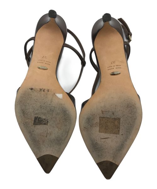 sergio rossi（セルジオロッシ）sergio rossi (セルジオロッシ) アンクルストラップサンダル ブロンズ サイズ:37の古着・服飾アイテム