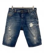 DIESELディーゼル）の古着「デニムハーフパンツ」｜インディゴ