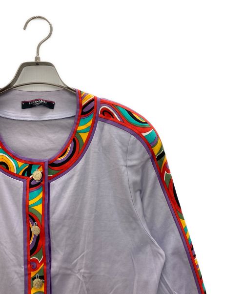 LEONARD（レオナール）LEONARD (レオナール) 花柄ジャケット パープル サイズ:Lの古着・服飾アイテム