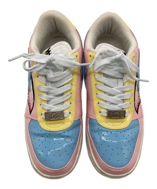 BAPESTA（ベイプスタ）BAPESTA (ベイプスタ) SHARK BAPE STA  LOW ピンク×ブルー サイズ:US9の古着・服飾アイテム