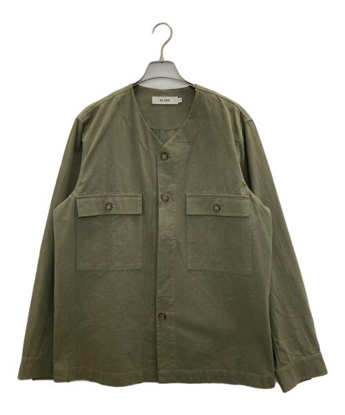 KLOKE（クローク）KLOKE (クローク) ノーカラージャケット カーキ サイズ:Ⅿの古着・服飾アイテム