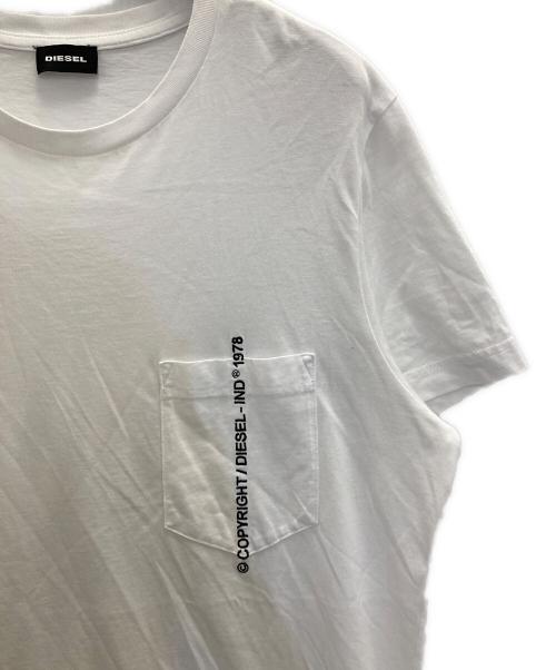 DIESEL（ディーゼル）DIESEL (ディーゼル) 半袖カットソー ホワイト サイズ:Ⅼの古着・服飾アイテム