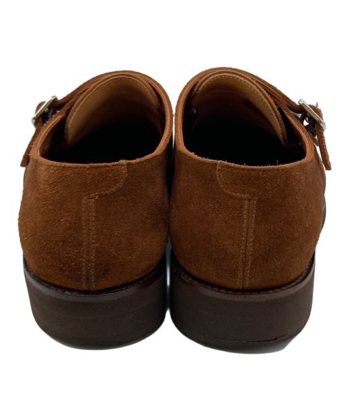 George Cleverley（ジョージクレバリ）George Cleverley (ジョージクレバリ) スウェードモンクストラップシューズ ブラウン サイズ:6の古着・服飾アイテム