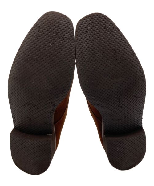 George Cleverley（ジョージクレバリ）George Cleverley (ジョージクレバリ) スウェードモンクストラップシューズ ブラウン サイズ:6の古着・服飾アイテム