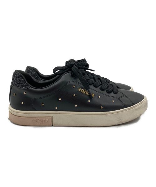 +DIANA（プラスダイアナ）+DIANA (プラスダイアナ) レザー ブラック サイズ:23の古着・服飾アイテム