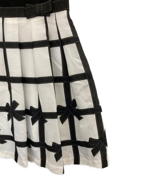 M'S GRACY（エムズグレイシー）M'S GRACY (エムズグレイシー) ドッキングワンピース ブラック×ホワイト サイズ:38の古着・服飾アイテム