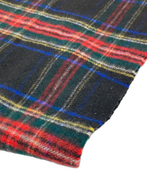 JOHNSTONS OF ELGIN（ジョンストンズオブエルガン）JOHNSTONS OF ELGIN (ジョンストンズオブエルガン) カシミヤマフラー ブラック×レッドの古着・服飾アイテム