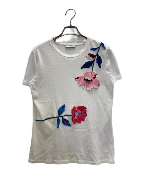 MAX&Co.（マックスアンドコー）MAX&Co. (マックスアンドコー) 刺繍ワッペンTシャツ ホワイト サイズ:Sの古着・服飾アイテム