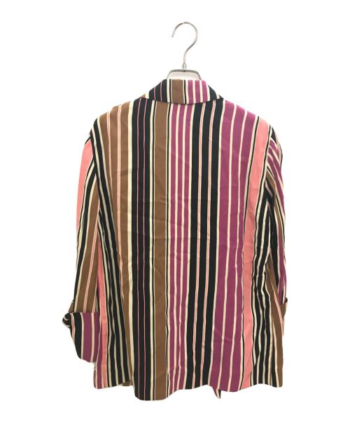 MAX&Co.（マックスアンドコー）MAX&Co. (マックスアンドコー) ストライプジャケット パープル サイズ:40の古着・服飾アイテム