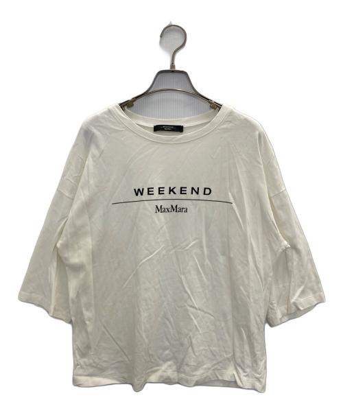 Max Mara WEEK END LINE（マックスマーラ ウイークエンドライン）Max Mara WEEK END LINE (マックスマーラ ウイークエンドライン) ロゴカットソー ホワイト サイズ:Sの古着・服飾アイテム