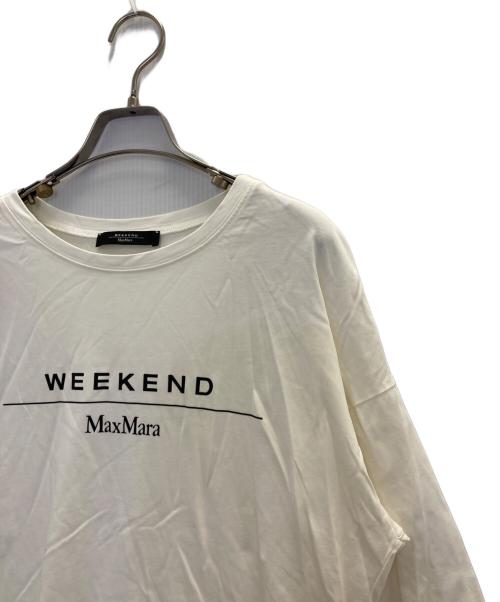 Max Mara WEEK END LINE（マックスマーラ ウイークエンドライン）Max Mara WEEK END LINE (マックスマーラ ウイークエンドライン) ロゴカットソー ホワイト サイズ:Sの古着・服飾アイテム