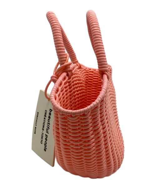 beautiful people（ビューティフルピープル）beautiful people (ビューティフルピープル) ワイドチューブニッティングバスケット ピンクの古着・服飾アイテム