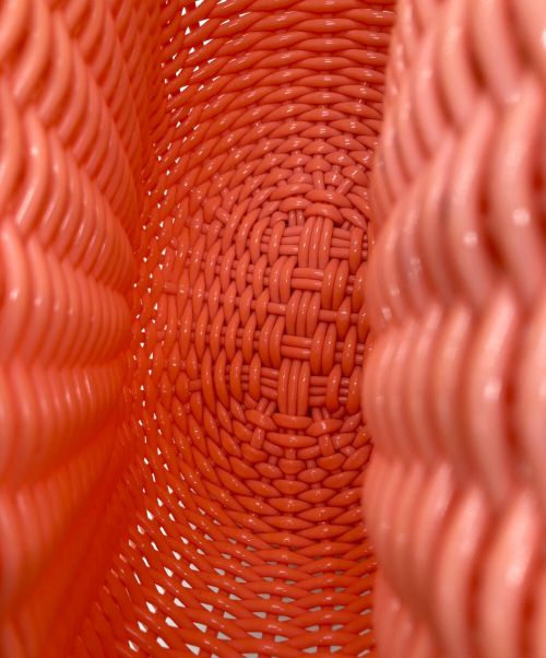 beautiful people（ビューティフルピープル）beautiful people (ビューティフルピープル) ワイドチューブニッティングバスケット ピンクの古着・服飾アイテム