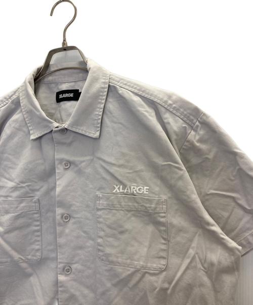 X-LARGE（エクストララージ）X-LARGE (エクストララージ) 半袖ワークシャツ グレー サイズ:Lの古着・服飾アイテム