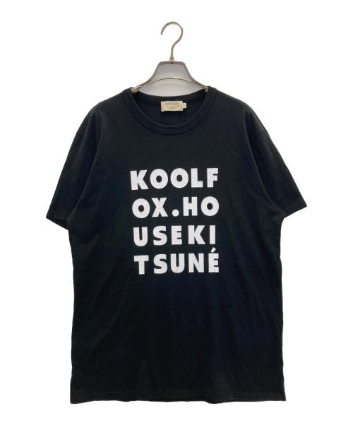 maison kitsune（メゾンキツネ）maison kitsune (メゾンキツネ) プリントTシャツ ブラック サイズ:Lの古着・服飾アイテム