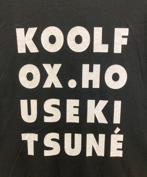 maison kitsune（メゾンキツネ）maison kitsune (メゾンキツネ) プリントTシャツ ブラック サイズ:Lの古着・服飾アイテム