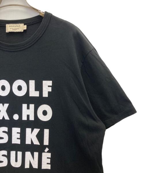 maison kitsune（メゾンキツネ）maison kitsune (メゾンキツネ) プリントTシャツ ブラック サイズ:Lの古着・服飾アイテム