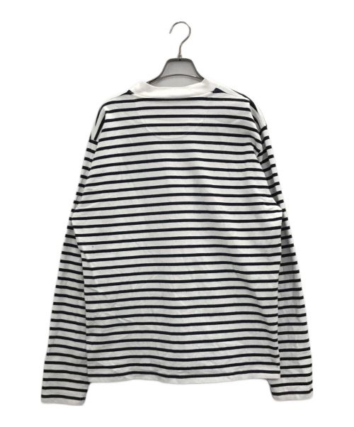 Barbour（バブアー）Barbour (バブアー) ロングスリーブTシャツ ネイビー×ホワイト サイズ:Lの古着・服飾アイテム