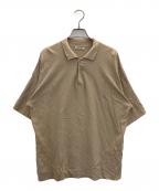 AURALEEオーラリー）の古着「HARD TWIST AMUNZEN DOUBLE CLOTH POLO」｜ベージュ