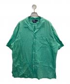 POLO RALPH LAURENポロ・ラルフローレン）の古着「CALDWELL オープンカラーシャツ」｜グリーン
