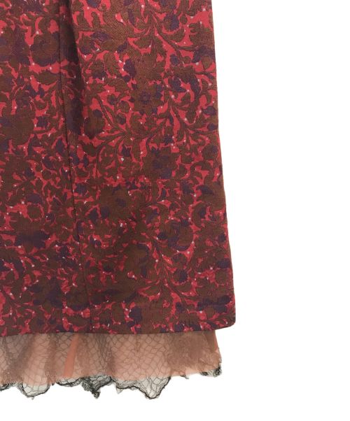 PONTI（ポンティ）PONTI (ポンティ) レイヤードジャガードスカート レッド サイズ:Fの古着・服飾アイテム