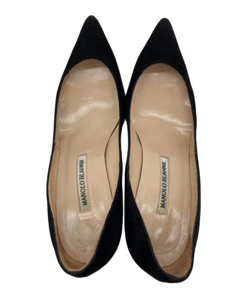 Manolo Blahnik（マノロブラニク）Manolo Blahnik (マノロブラニク) スウェードパンプス ブラック サイズ:35 1/2の古着・服飾アイテム