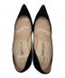 中古・古着 Manolo Blahnik (マノロブラニク) スウェードパンプス ブラック サイズ:35 1/2：13000円