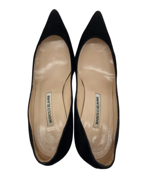 Manolo Blahnik（マノロブラニク）Manolo Blahnik (マノロブラニク) スウェードパンプス ブラック サイズ:35　1/2の古着・服飾アイテム