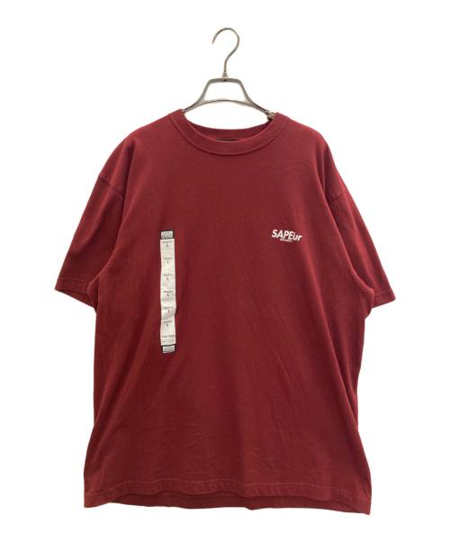 SAPEur（サプール）SAPEur (サプール) サイズラベルTEE レッド サイズ:Lの古着・服飾アイテム