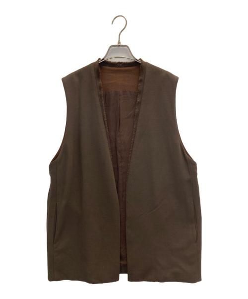 ESLOW（エスロー）ESLOW (エスロー) SIDE ZIP VEST サイドジップベスト ブラウン サイズ:2の古着・服飾アイテム