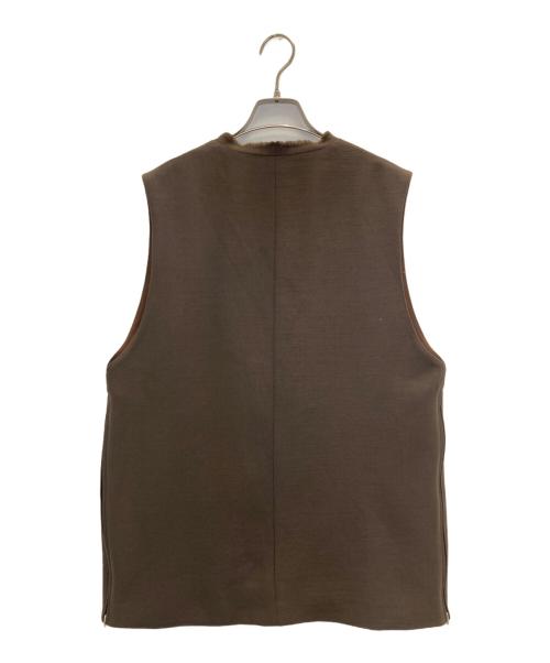 ESLOW（エスロー）ESLOW (エスロー) SIDE ZIP VEST サイドジップベスト ブラウン サイズ:2の古着・服飾アイテム